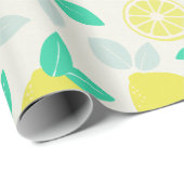 Summer Lemon Muster in Cream Geschenkpapier (Rolleneckpunkt)