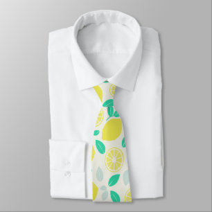 Summer Lemon Muster in Cream Krawatte