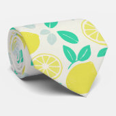 Summer Lemon Muster in Cream Krawatte (Gerollt)