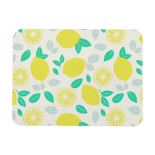 Summer Lemon Muster in Cream Magnet (Horizontal)