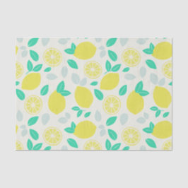 Summer Lemon Muster in Cream Seidenpapier