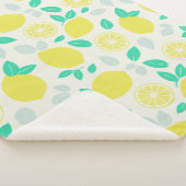 Summer Lemon Muster in Cream Sherpadecke (3/4)