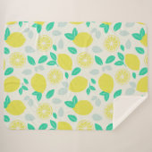 Summer Lemon Muster in Cream Sherpadecke (Vorderseite (Horizontal))