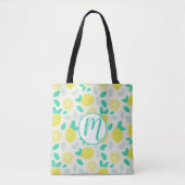Summer Lemon Muster in Cream Tasche (Vorderseite)