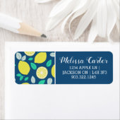 Summer Lemon Muster in Navy Blue (Insitu)