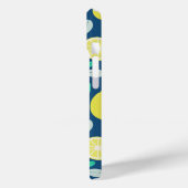 Summer Lemon Muster in Navy Blue Case-Mate iPhone Hülle (Rückseite / Links)