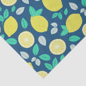 Summer Lemon Muster in Navy Blue Seidenpapier (Ausschnitt)