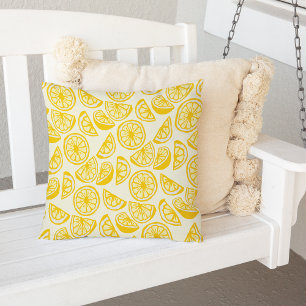 Summer Lemon Pattern Kissen