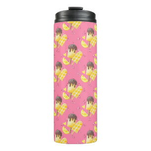 Summer Lemon Popsicle Pink Thermosbecher