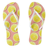 Summer Lemon Slices Pattern Badesandalen (Fußbett)