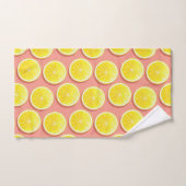 Summer Lemon Slices Pattern Badhandtuch Set (Handtuch)