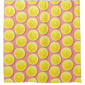 Summer Lemon Slices Pattern Duschvorhang (Vorderseite)