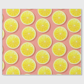 Summer Lemon Slices Pattern Geschenkpapier (Flach)