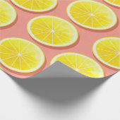 Summer Lemon Slices Pattern Geschenkpapier (Ecke)