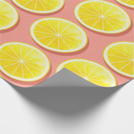 Summer Lemon Slices Pattern Geschenkpapier
