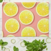 Summer Lemon Slices Pattern Geschirrtuch (Gefaltet)