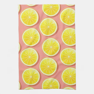 Summer Lemon Slices Pattern Geschirrtuch