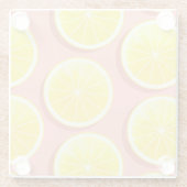 Summer Lemon Slices Pattern Glasuntersetzer (Rückseite)