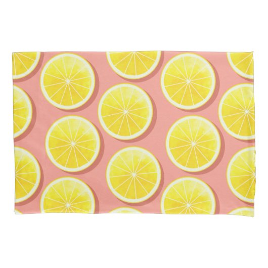 Summer Lemon Slices Pattern Kissenbezug (Vorderseite)