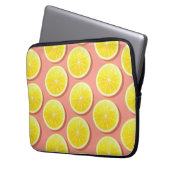 Summer Lemon Slices Pattern Laptopschutzhülle (Vorderseite Links)