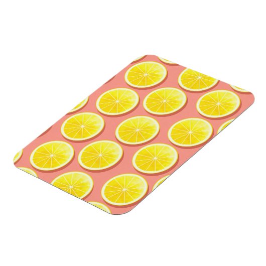 Summer Lemon Slices Pattern Magnet (Linke Seite)