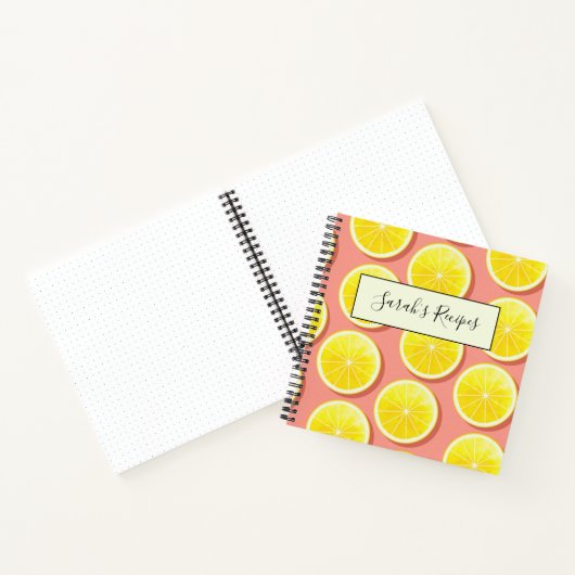 Summer Lemon Slices Pattern Notizblock (Innenseite)