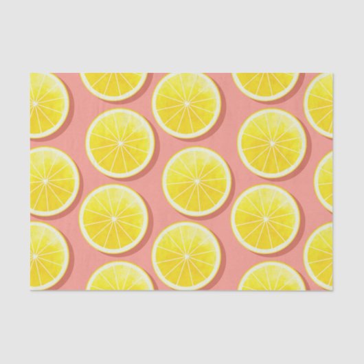 Summer Lemon Slices Pattern Seidenpapier (Vorderseite)