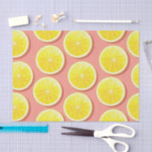 Summer Lemon Slices Pattern Seidenpapier (Handwerk)