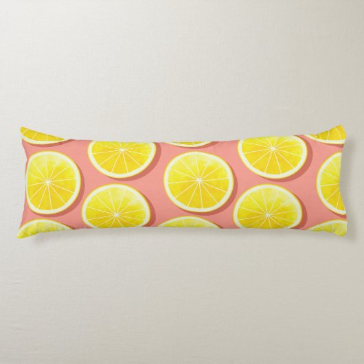 Summer Lemon Slices Pattern Seitenschläferkissen (Vorderseite)