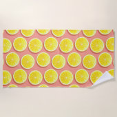 Summer Lemon Slices Pattern Strandtuch (Vorderseite)