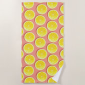 Summer Lemon Slices Pattern Strandtuch (Vorderseite)