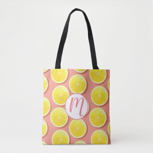 Summer Lemon Slices Pattern Tasche (Vorderseite)