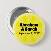 Summer Lemon Wedding Button (Vorne & Hinten)