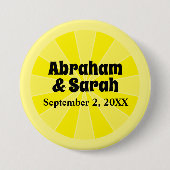 Summer Lemon Wedding Button (Vorderseite)