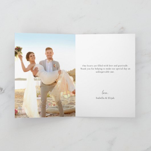 Summer Lemon Wedding Dankeskarte (Innenseite)