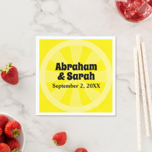 Summer Lemon Wedding Serviette