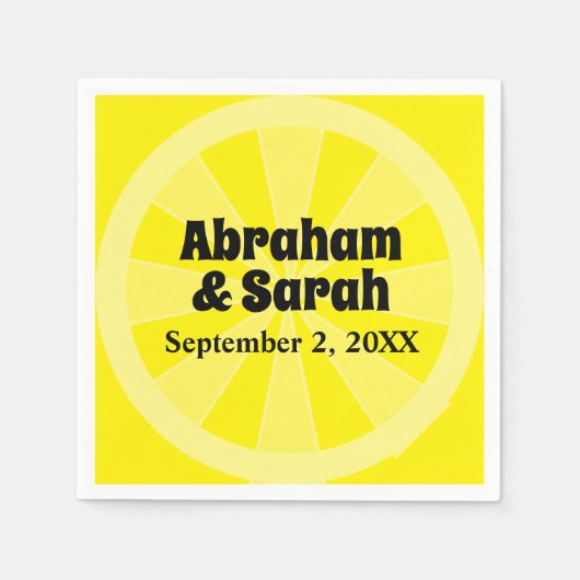 Summer Lemon Wedding Serviette (Vorderseite)