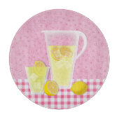 Summer Lemonade Glass Cutting Board Schneidebrett (Vorderseite)