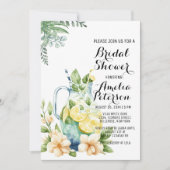 Summer Lemonade Green Blätter Brautparty Einladung (Vorderseite)