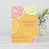 Summer Lemonade Pool Party Einladung (Stehend Vorderseite)