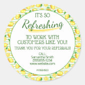 Summer Lemonade Pop by Runder Aufkleber (Vorderseite)