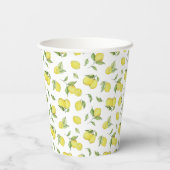 Summer Lemons Baby Dusche Pappbecher (Rückseite)