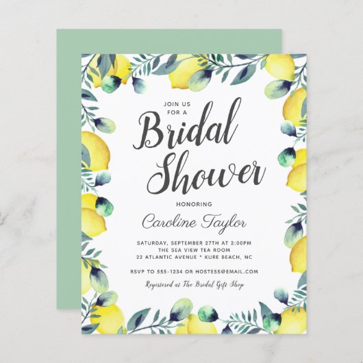 Summer Lemons & Eukalyptus Bright Brautparty (Vorne/Hinten)