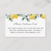 Summer Lemons Eukalyptus Greenery Brautparty En Begleitkarte (Vorderseite)