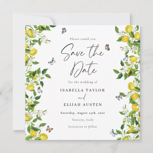 Summer Lemons Save the Date (Vorderseite)