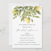Summer Lemons und Foliage Wedding Brautparty Einladung (Vorderseite)