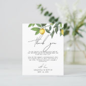 Summer Lemons Vielen Dank für Ihre Hochzeitsempfan (Stehend Vorderseite)