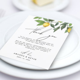 Summer Lemons Vielen Dank für Ihre Hochzeitsempfan