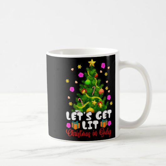 Summer Lets Get Lit Christmas In July Trocal Chris Kaffeetasse (Rechts)