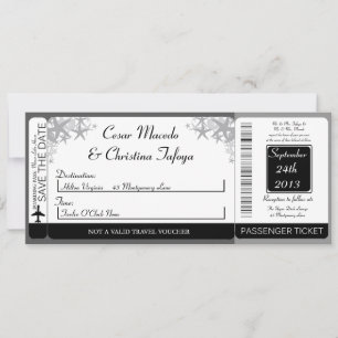 Summer Liebe Boarding Pass Hochzeit Einladung